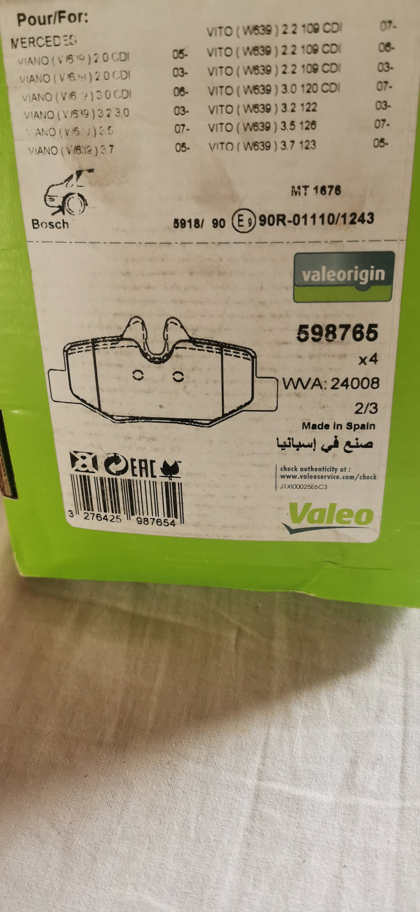 VALEO 598765