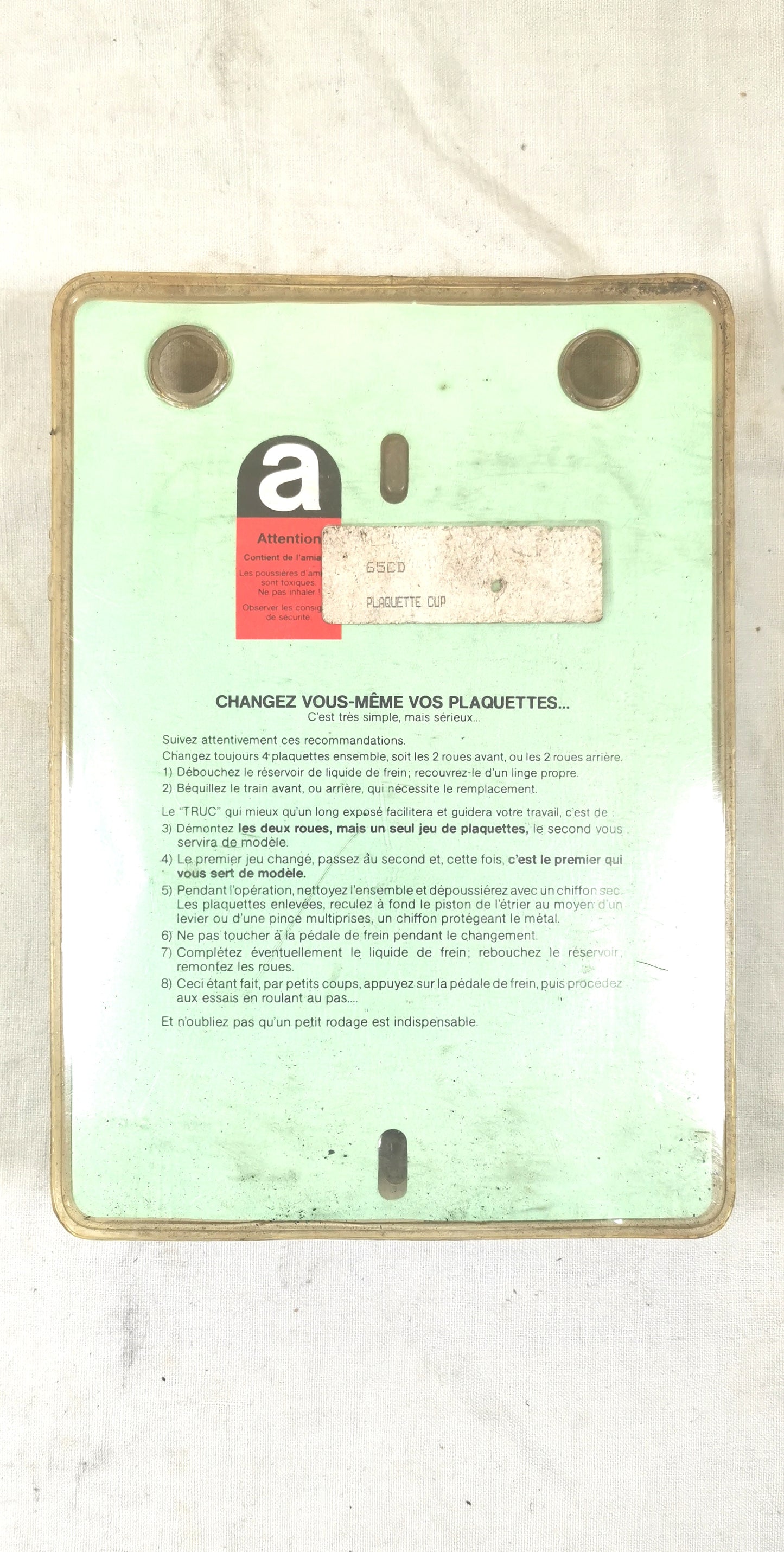 Talbot 1510, Solara plaquette de frein avant